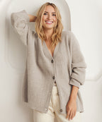 Rose | Women's Oversized Knit Cardigan – Soft Button-Front Layer for Office and Relaxed Days