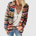 Delia | Women's Printed Open-Front Cardigan – Soft Relaxed Knit for Autumn Layering and Daily Wear