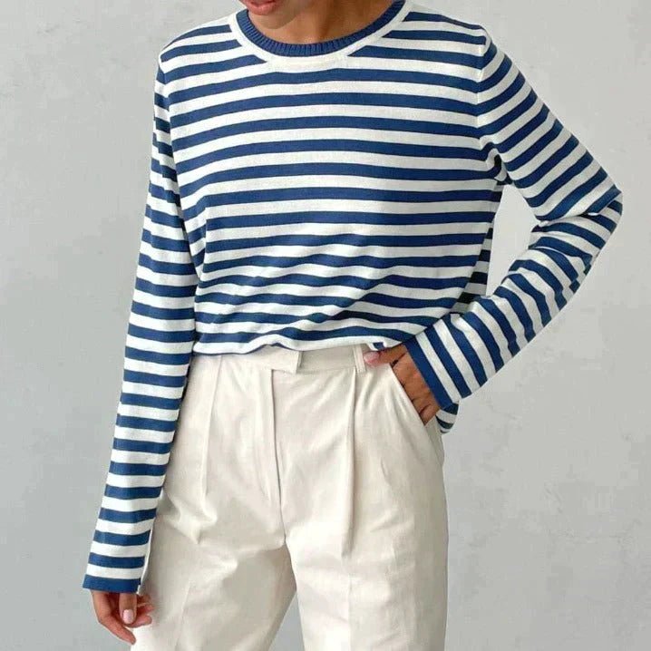 Una | Women's Relaxed Crew Neck Sweater – Casual Long-Sleeve Layer for Spring and Autumn