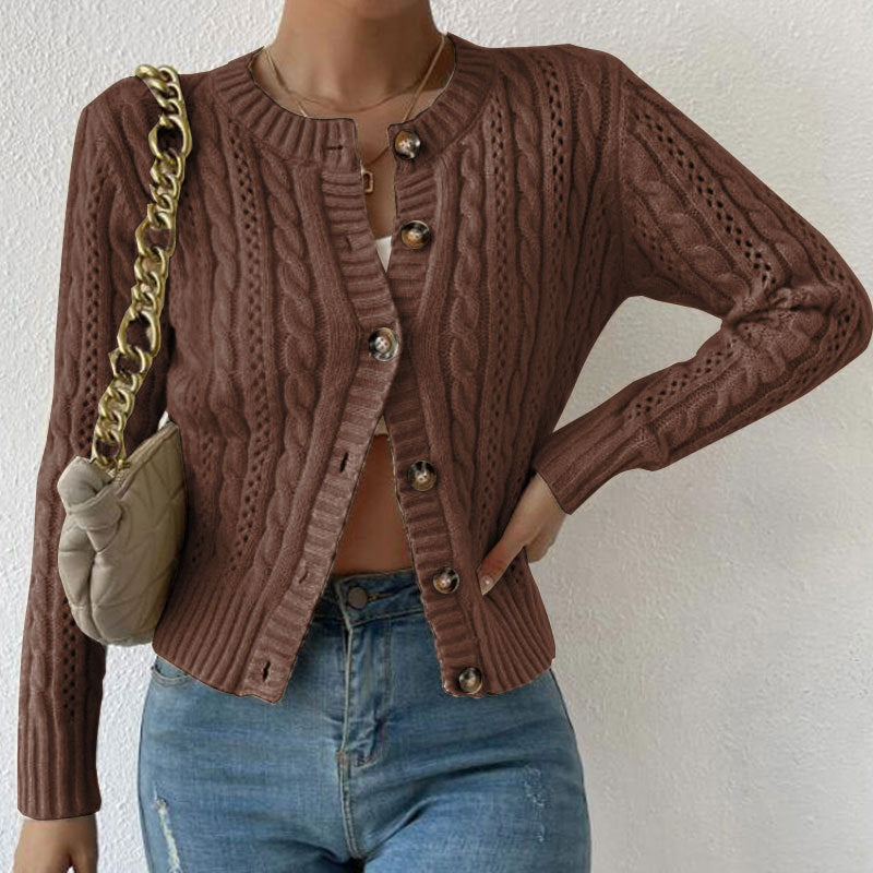 Miranda | Women's Cable Knit Cardigan – Warm Button-Front Layer for Autumn and Winter