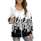 Annabel | Women's Butterfly Print Zip-Up Hoodie – Lightweight Casual Layer with Gradient Design