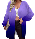 Mabel | Women's Longline Open-Front Cardigan – Relaxed Balloon-Sleeve Layer for Everyday Wear