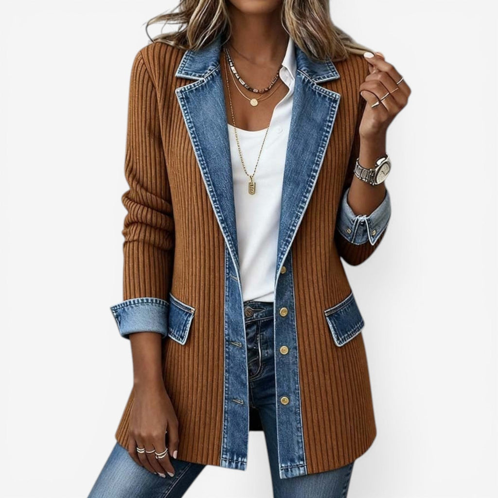 Penelope | Elegant Layered Collar Button Jacket