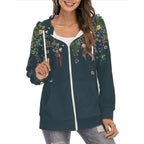 Annabel | Women's Butterfly Print Zip-Up Hoodie – Lightweight Casual Layer with Gradient Design