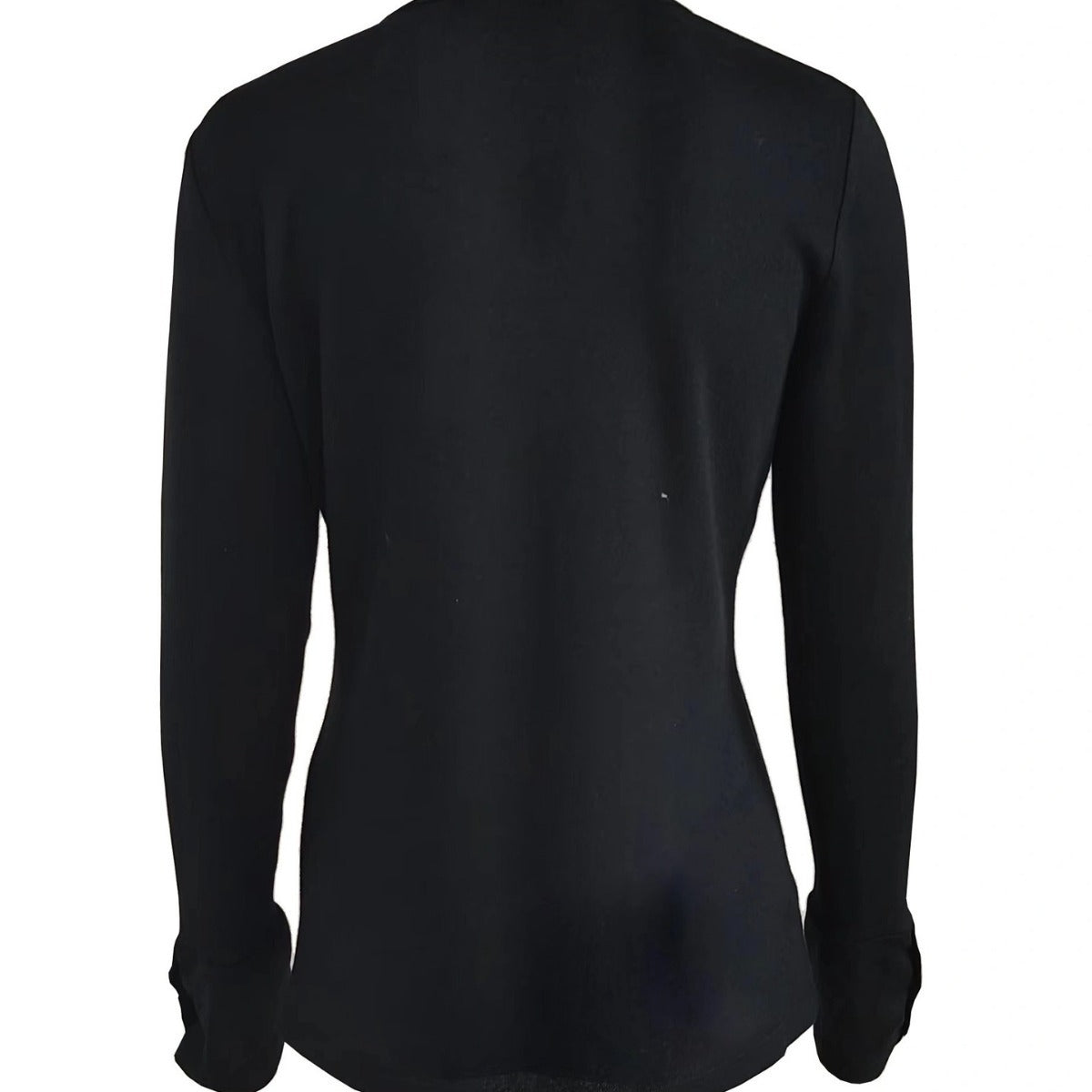 Claudia | Women's Long Sleeve V-Neck Top With Button Detail – Comfortable Breathable Stylish Slim Fit Everyday Wear