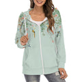 Annabel | Women's Butterfly Print Zip-Up Hoodie – Lightweight Casual Layer with Gradient Design