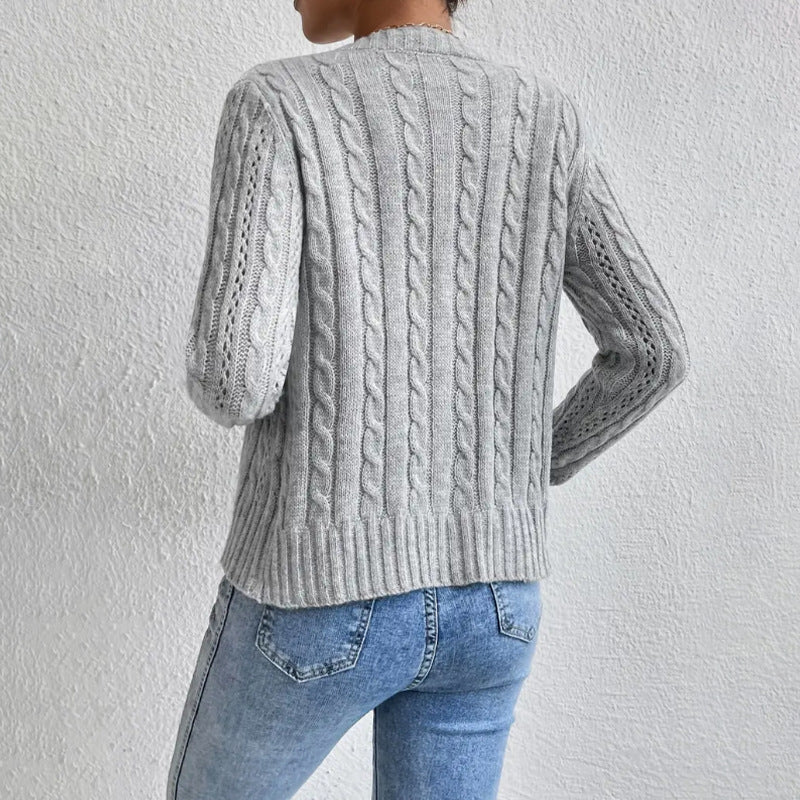 Miranda | Women's Cable Knit Cardigan – Warm Button-Front Layer for Autumn and Winter
