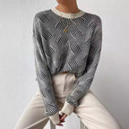 Tilly | Women's Relaxed Crew-Neck Knitted Sweater – Soft Long-Sleeve Layer for Casual Autumn Winter Everyday Wear
