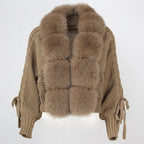 Elizabeth | Women's Fur-Trimmed Knitted Cardigan – Warm Statement Layer for Smart Casual Winter Wear