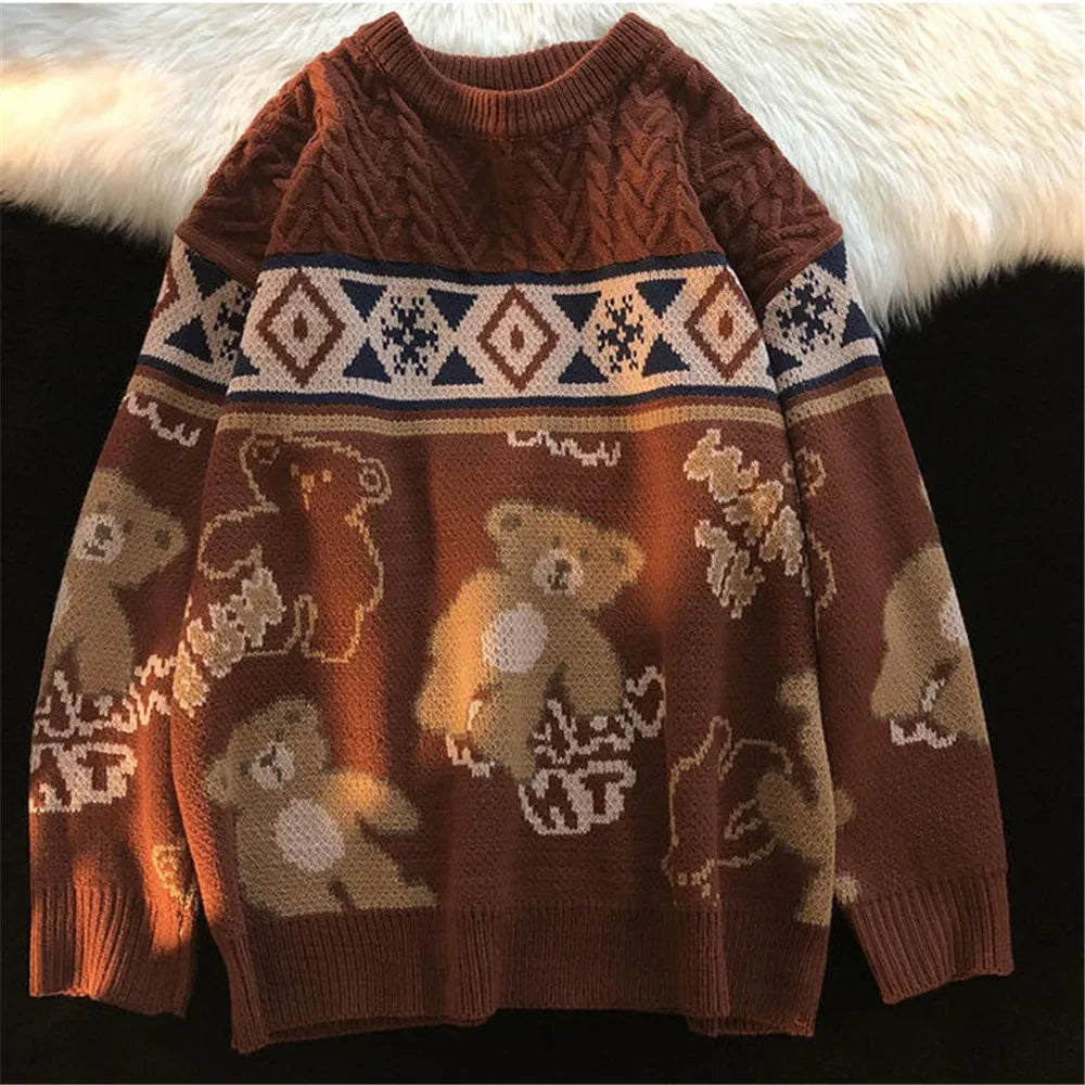 Madeline | Women's Teddy Bear Cable Knit Sweater – Cozy Novelty Layer for Winter Days