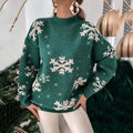 Aurora | Women's Festive Snowflake Sweater – Sparkling Relaxed Knit for Winter Celebrations
