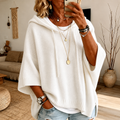 Grace | White Poncho Sweater