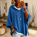 Kelly | Blue Poncho Sweater
