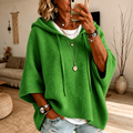 Edith | Green Poncho Sweater