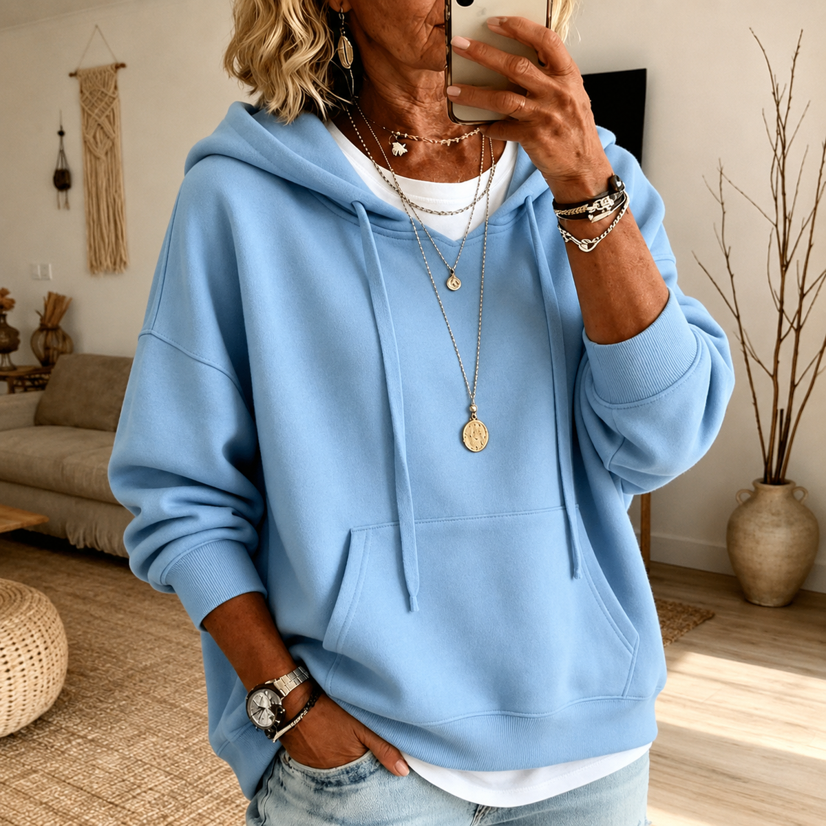 Yvonne | Sky Blue Hoodie