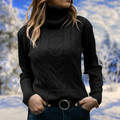 Sadie | Women's Turtleneck Knit Jumper – Soft Warm Fitted Pullover Elegant Comfortable Sweater