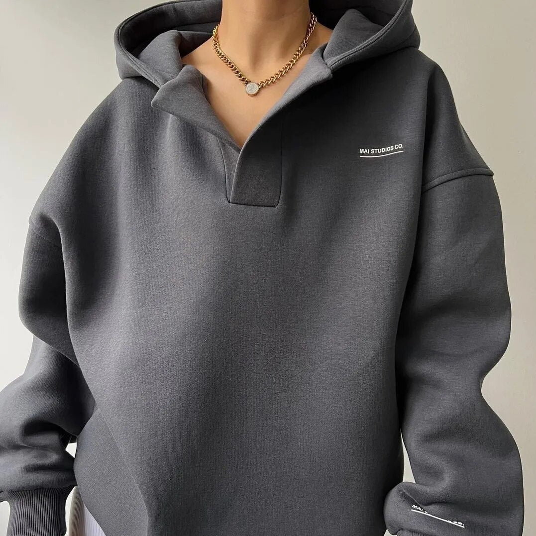Kate | Women's Oversized Hooded Sweatshirt – Relaxed Drop-Shoulder Pullover for Everyday Comfort