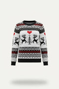 Odette | Women's Holiday Pattern Sweater – Playful Crew Neck Knit for Christmas Events