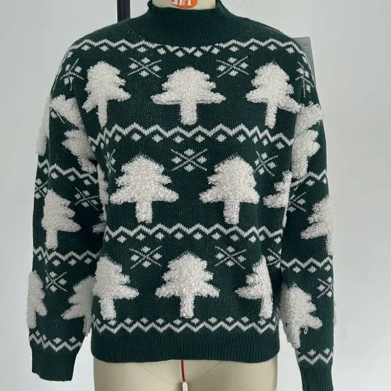 Yvonne | Women's Festive Christmas Knit Sweater – Cozy Statement Jumper for Holiday Celebrations