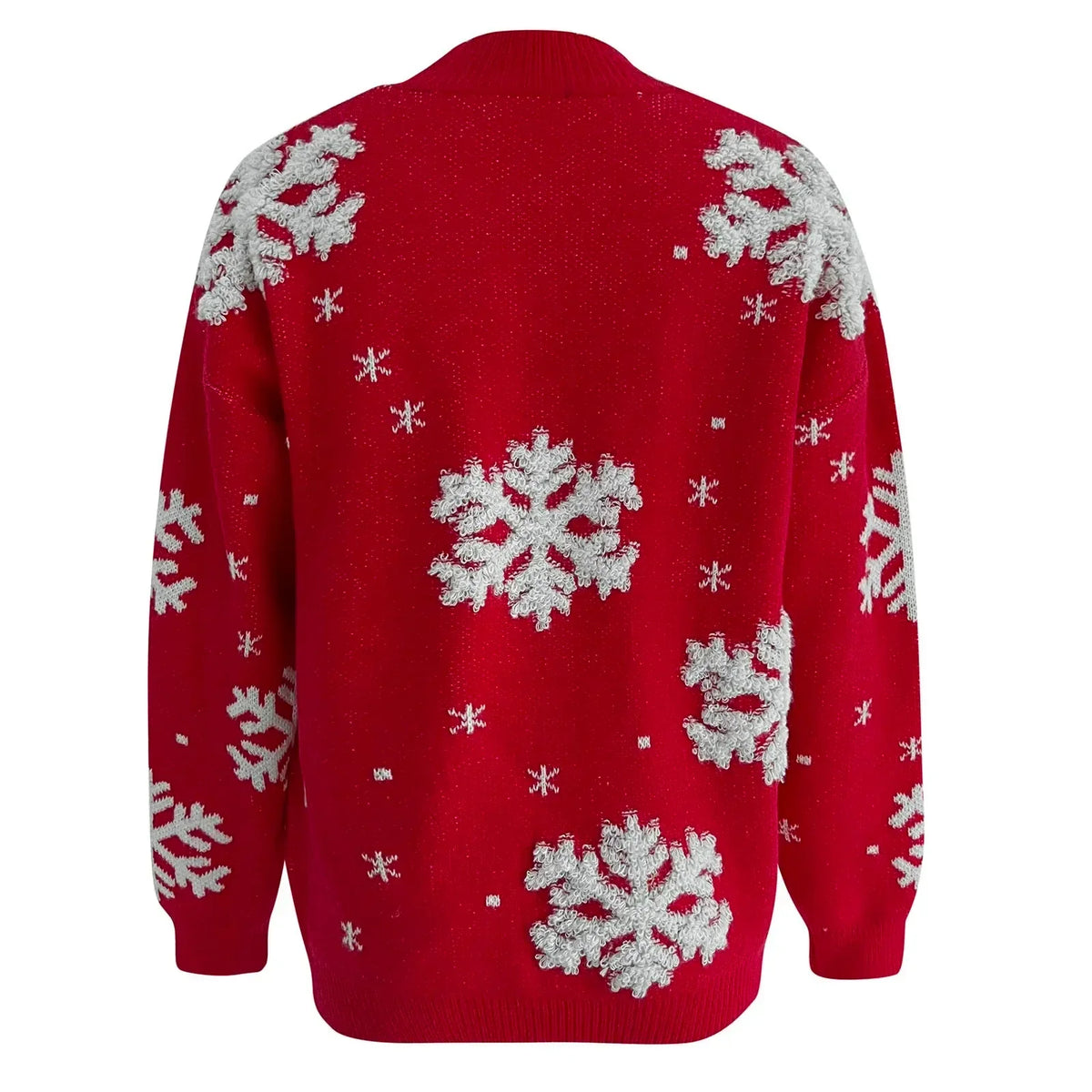 Aurora | Women's Festive Snowflake Sweater – Sparkling Relaxed Knit for Winter Celebrations
