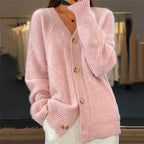 Madeline | Women's Button-Front Cable Knit Cardigan – Soft Layer for Cool-Weather Everyday Wear