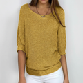Anna | Women's Relaxed Knit Sweater with Wide Neck and Dolman Sleeves