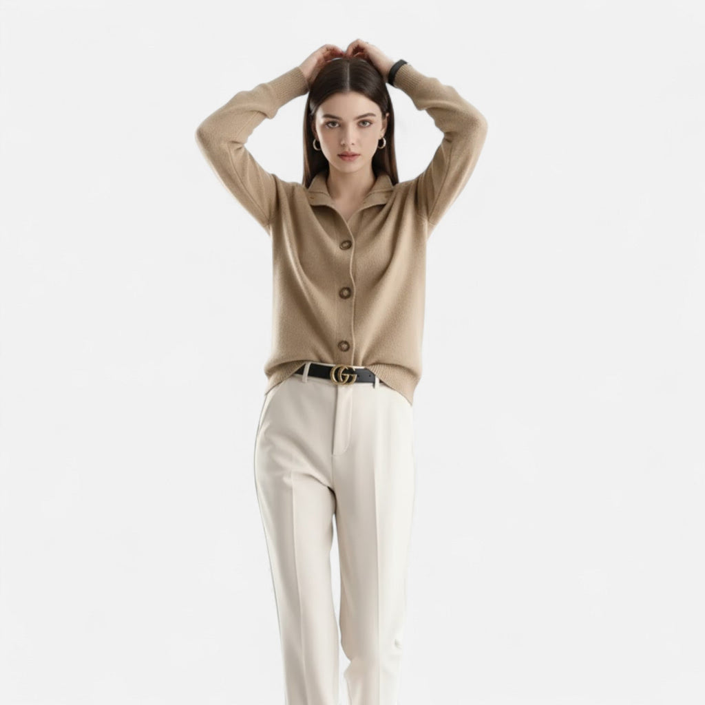 Jacqueline | Women's Knit Stand-Collar Short Coat