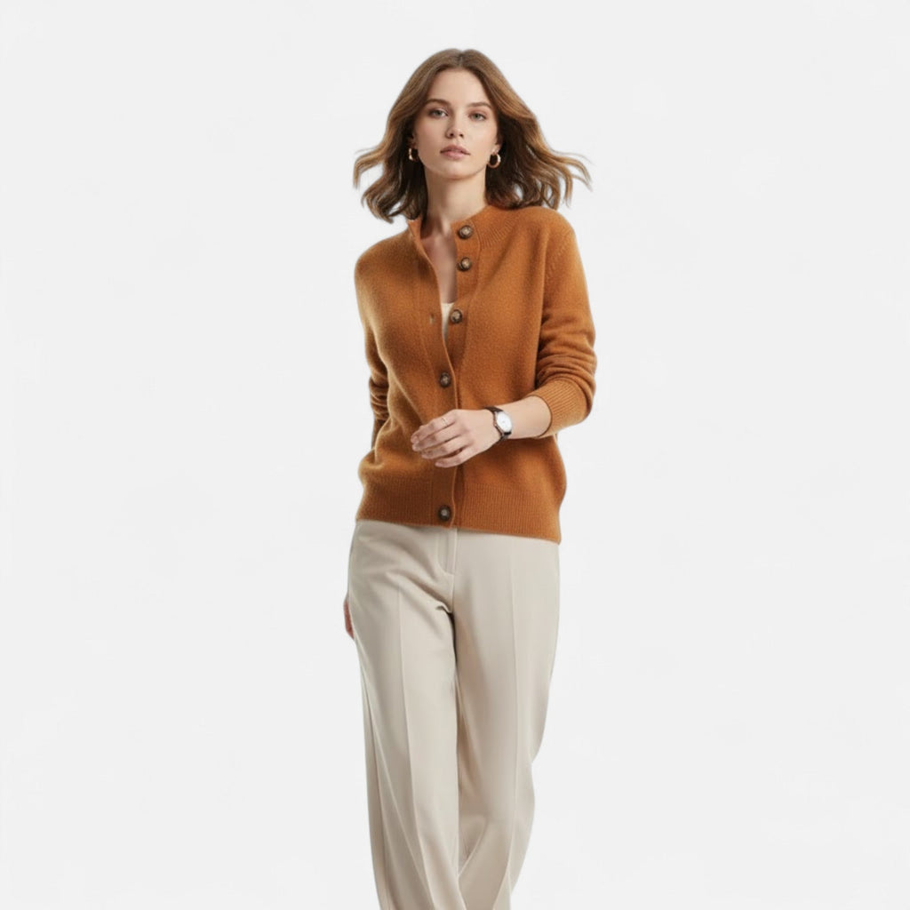 Jacqueline | Women's Knit Stand-Collar Short Coat