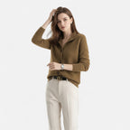 Jacqueline | Women's Knit Stand-Collar Short Coat