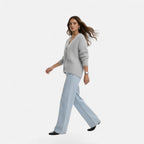 Jean | Women's Loose V-Neck Buttoned Knit Cardigan
