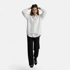 Jean | Women's Loose V-Neck Buttoned Knit Cardigan