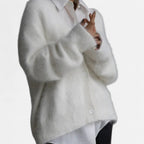 Jean | Women's Loose V-Neck Buttoned Knit Cardigan