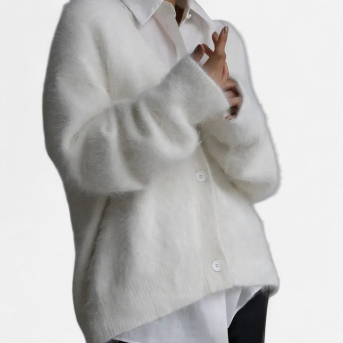 Jean | Women's Loose V-Neck Buttoned Knit Cardigan