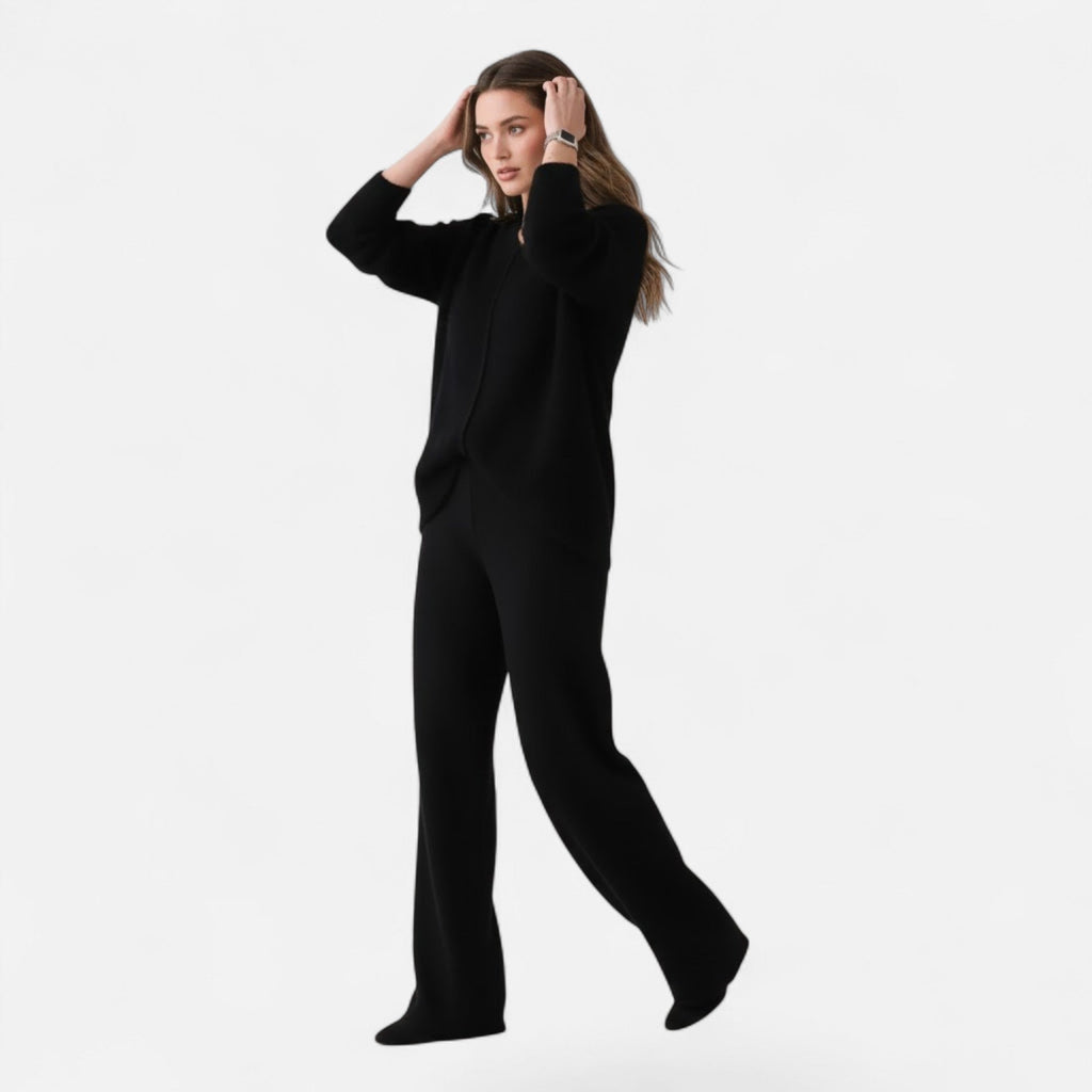 Jean | Women's Loose V-Neck Buttoned Knit Cardigan