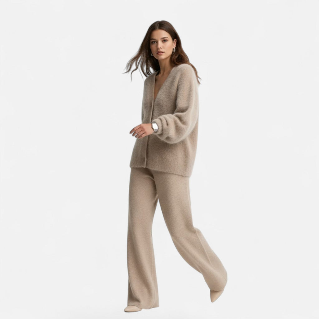 Jean | Women's Loose V-Neck Buttoned Knit Cardigan