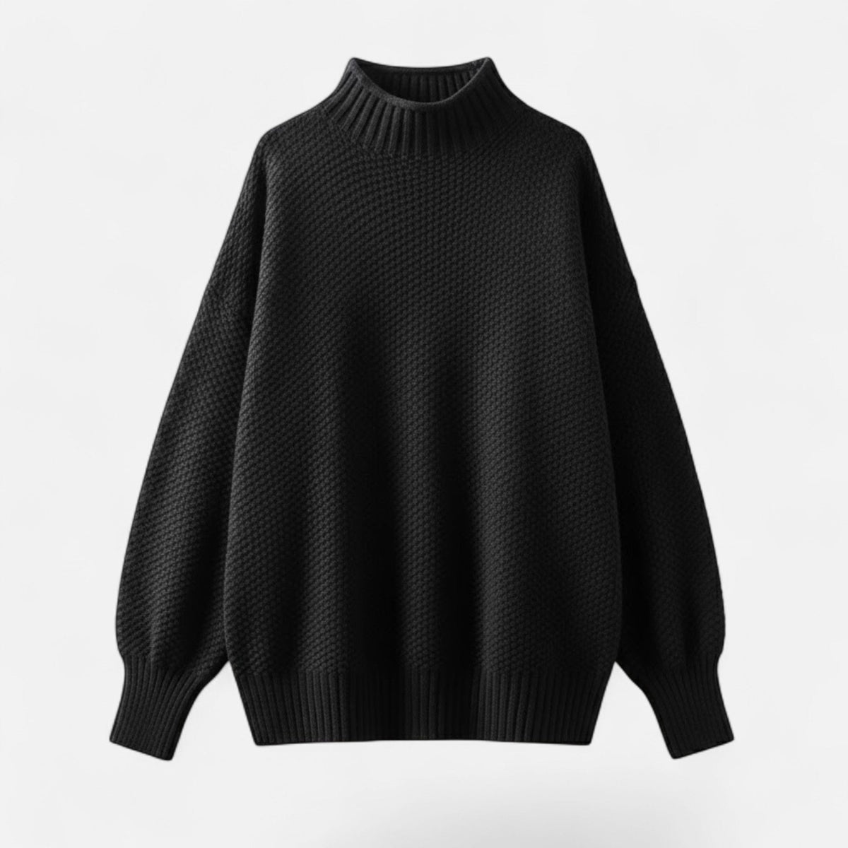 Christine | Women's Plus-Size Mock-Neck Sweater – Loose Knit Sweater