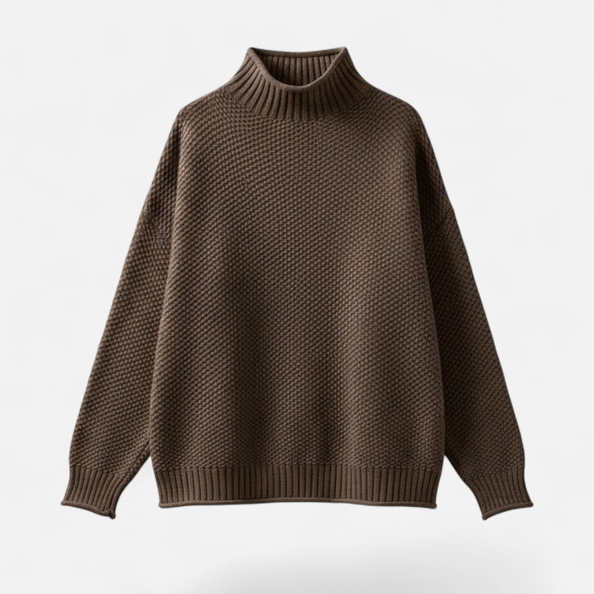 Christine | Women's Plus-Size Mock-Neck Sweater – Loose Knit Sweater