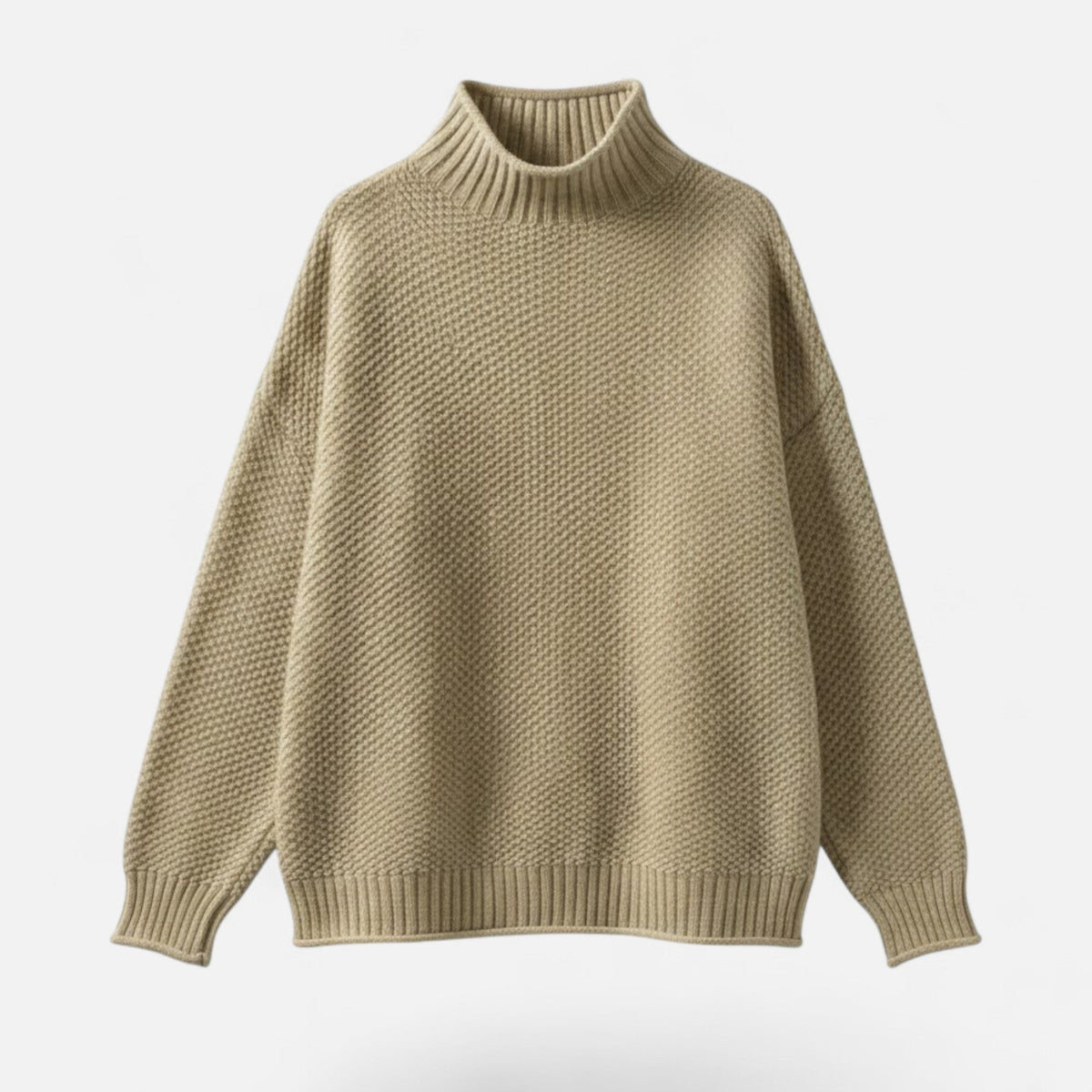 Christine | Women's Plus-Size Mock-Neck Sweater – Loose Knit Sweater
