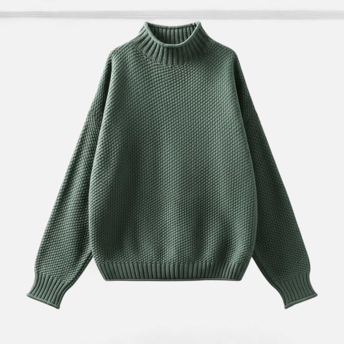 Christine | Women's Plus-Size Mock-Neck Sweater – Loose Knit Sweater