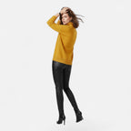 Delia | Women's Wool-Blend Turtleneck Sweater – Oversized Thick Knit