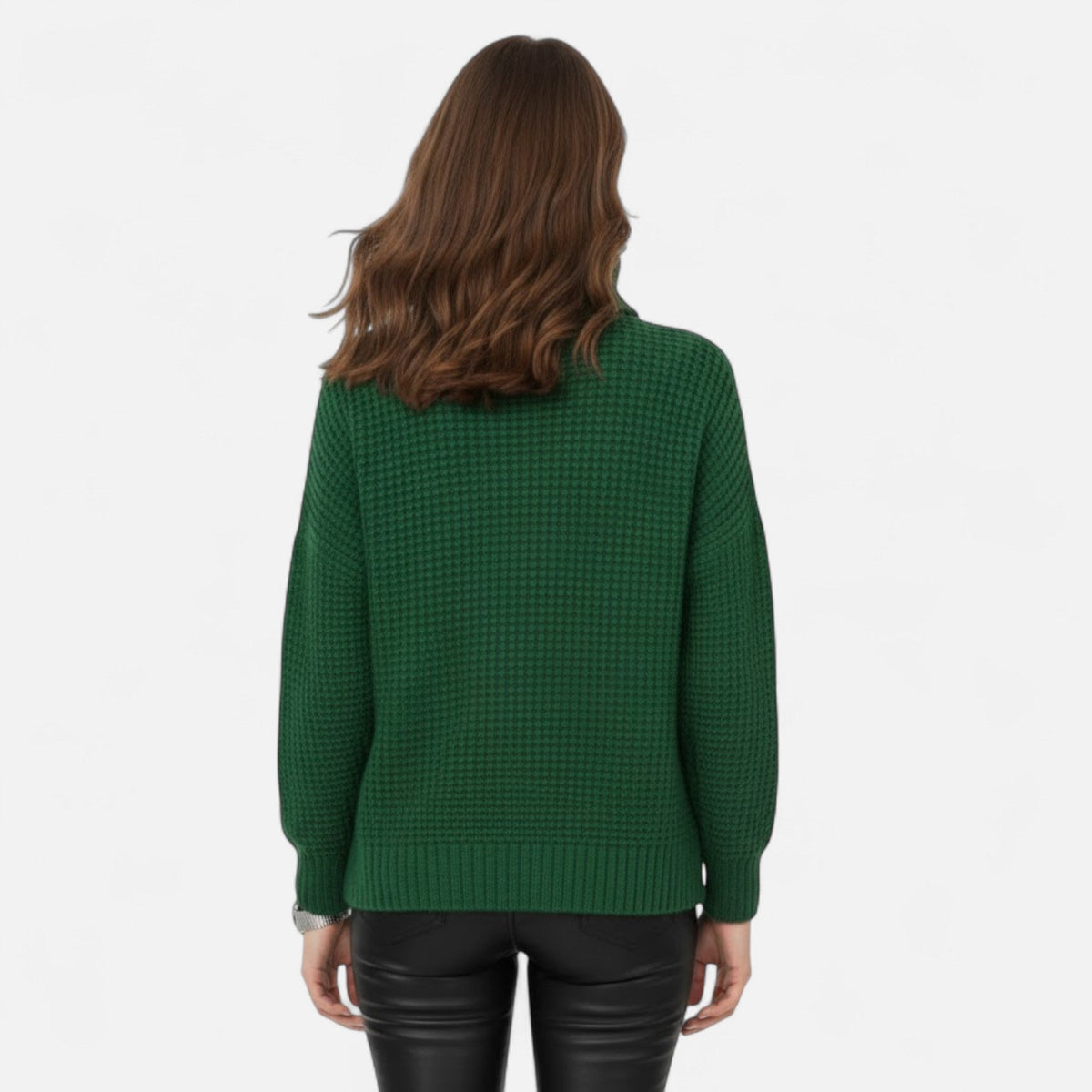 Helen | Women's Wool-Blend Turtleneck Sweater – Classic Knit
