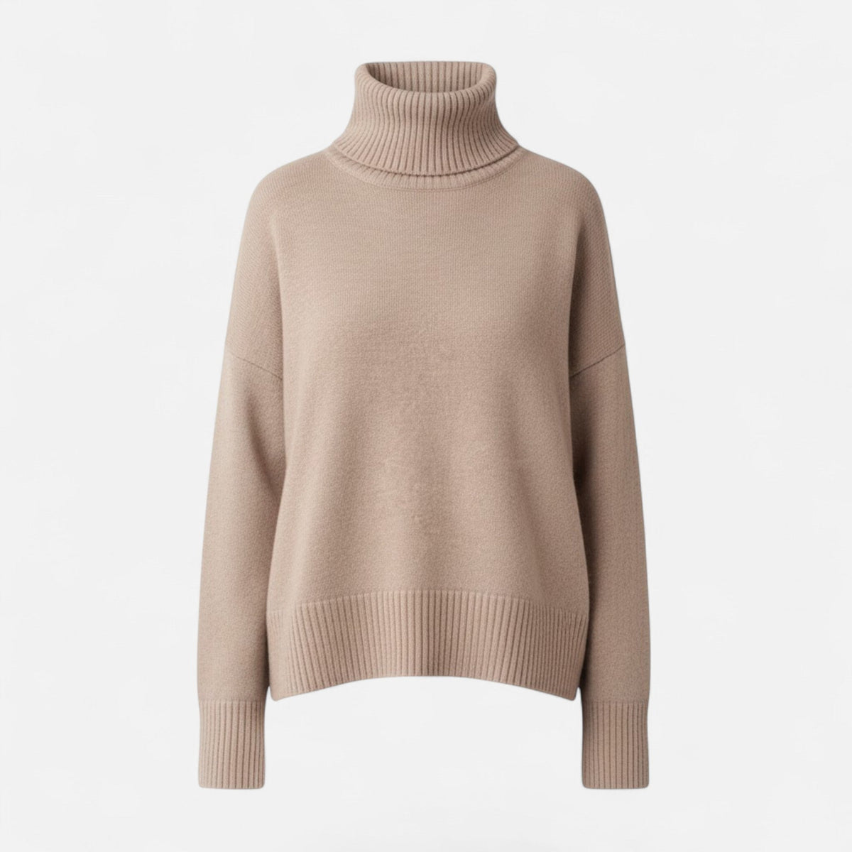 Delia | Women's Wool-Blend Turtleneck Sweater – Oversized Thick Knit