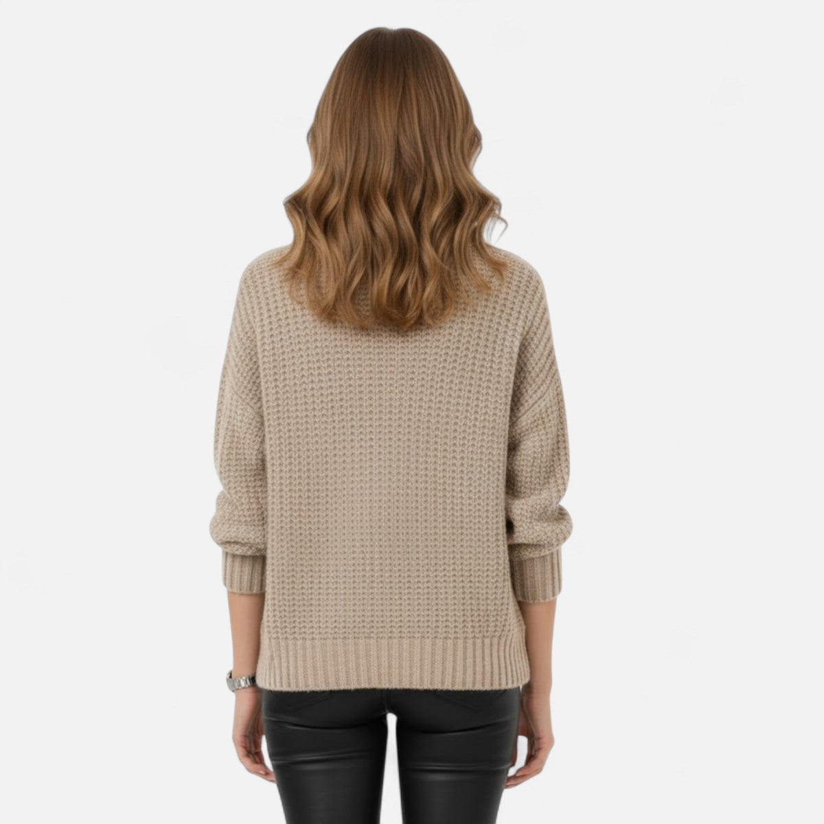Helen | Women's Wool-Blend Turtleneck Sweater – Classic Knit