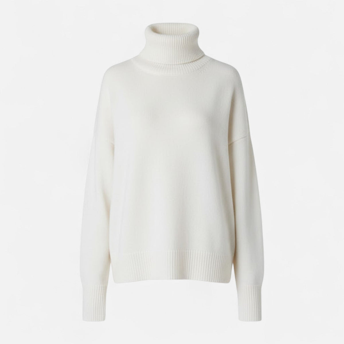 Delia | Women's Wool-Blend Turtleneck Sweater – Oversized Thick Knit