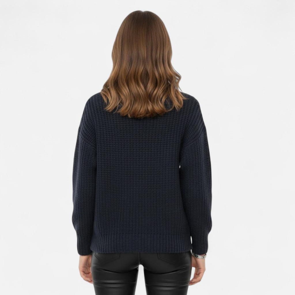 Helen | Women's Wool-Blend Turtleneck Sweater – Classic Knit