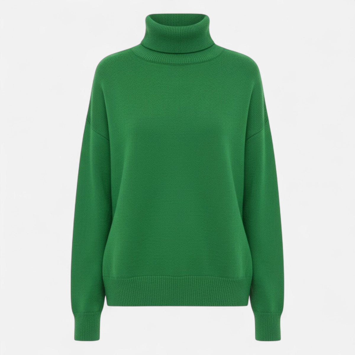Delia | Women's Wool-Blend Turtleneck Sweater – Oversized Thick Knit