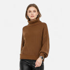 Helen | Women's Wool-Blend Turtleneck Sweater – Classic Knit