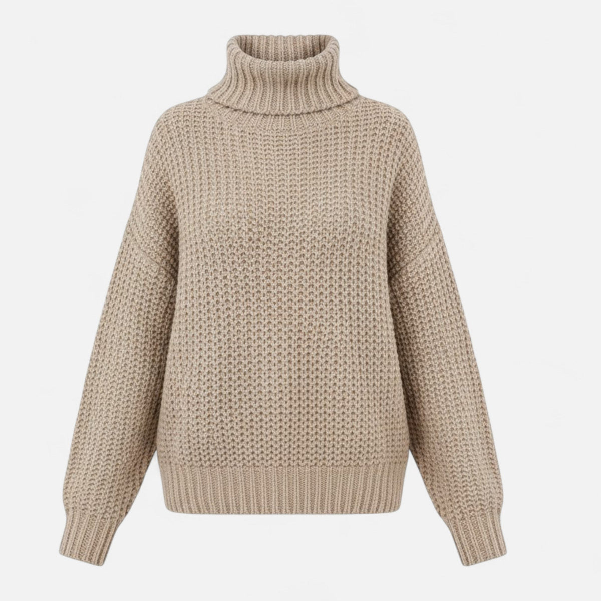 Helen | Women's Wool-Blend Turtleneck Sweater – Classic Knit