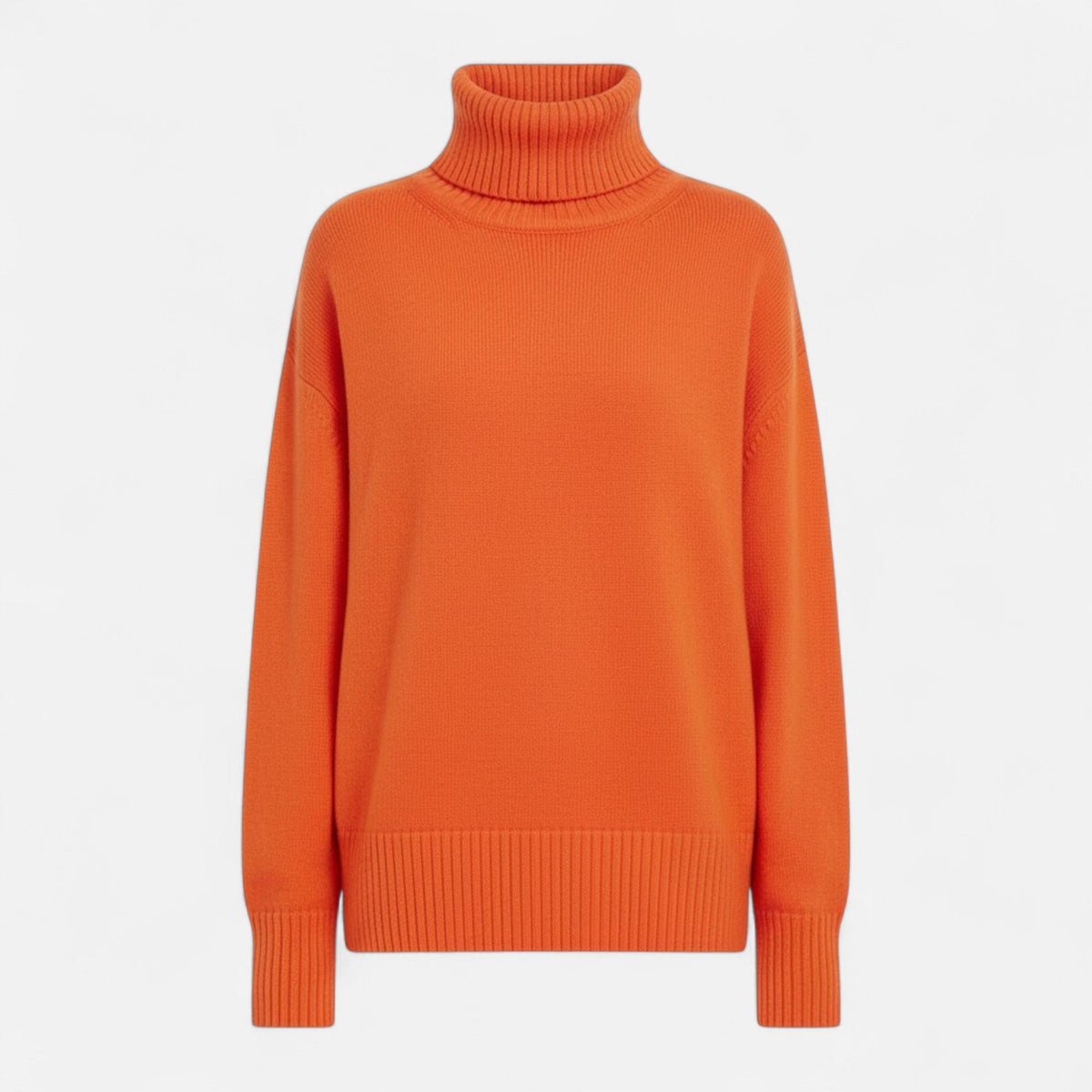 Delia | Women's Wool-Blend Turtleneck Sweater – Oversized Thick Knit