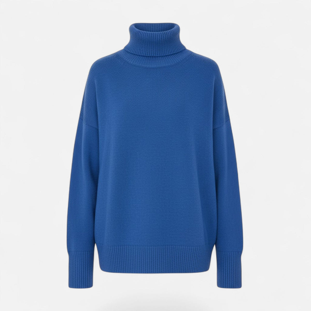 Delia | Women's Wool-Blend Turtleneck Sweater – Oversized Thick Knit
